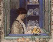 frederick carl frieseke Mis.Frederick in front of the window Germany oil painting artist